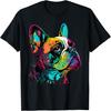 Cute French Bulldog Colorful Pop Art Portrait For Dog Owners T-Shirt for Men Women Kids