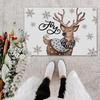 Christmas Dining Mat, Restaurant Atmosphere Decoration, Table Mat, Linen Printed Insulation Mat, Western Style Mat