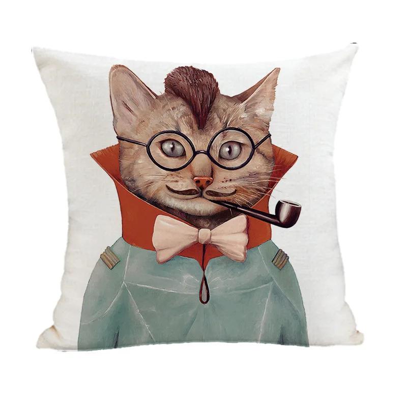 Kreatywna urocza poszewka na poduszkę z poliestru we wzór w zwierzęcy nadruk do dekoracji sofy w salonie domowym poduszka poszewka