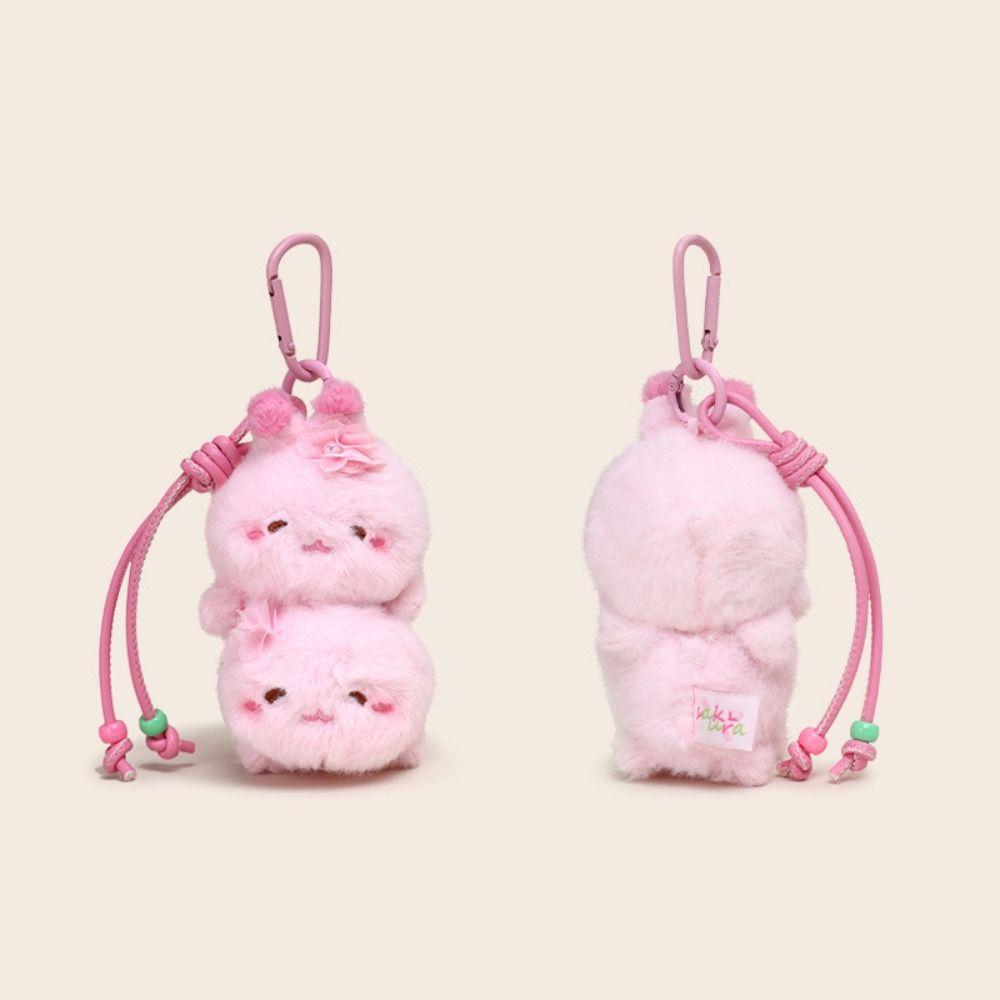 Collection Rabbit Stuffed Plush Keyring PP Cotton Stuffed Animal Pendant  Children Girl