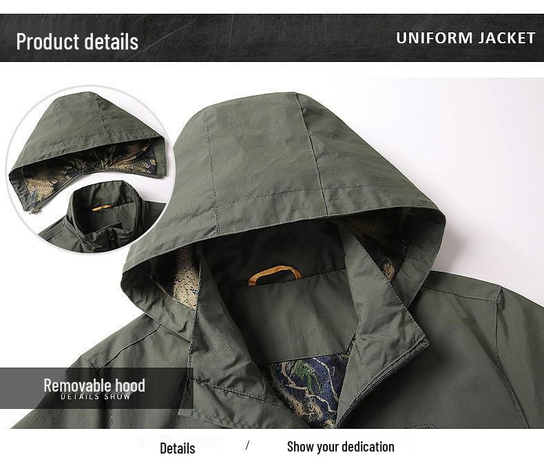 Men's Lightweight Waterproof Hiking Jacket - Spring/Autumn Casual Outerwear