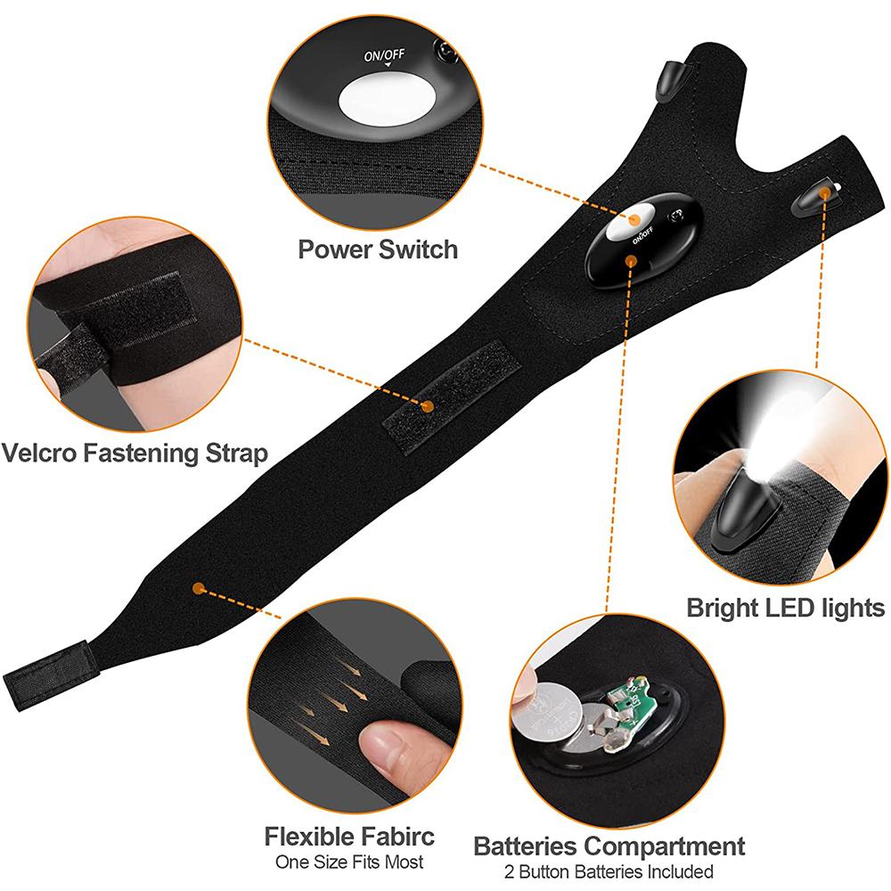 LED Flashlight Gloves Cool Gadget Hands-Free Lights for Camping Fishing Repairing Fathers Day Christmas Birthday Gift