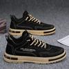 Retro Men Works Shoes Outdoor Breathable Wear-resistant Casual Sneakers Spring Fashion Anti-slip Platform Hiking Shoes Versatile