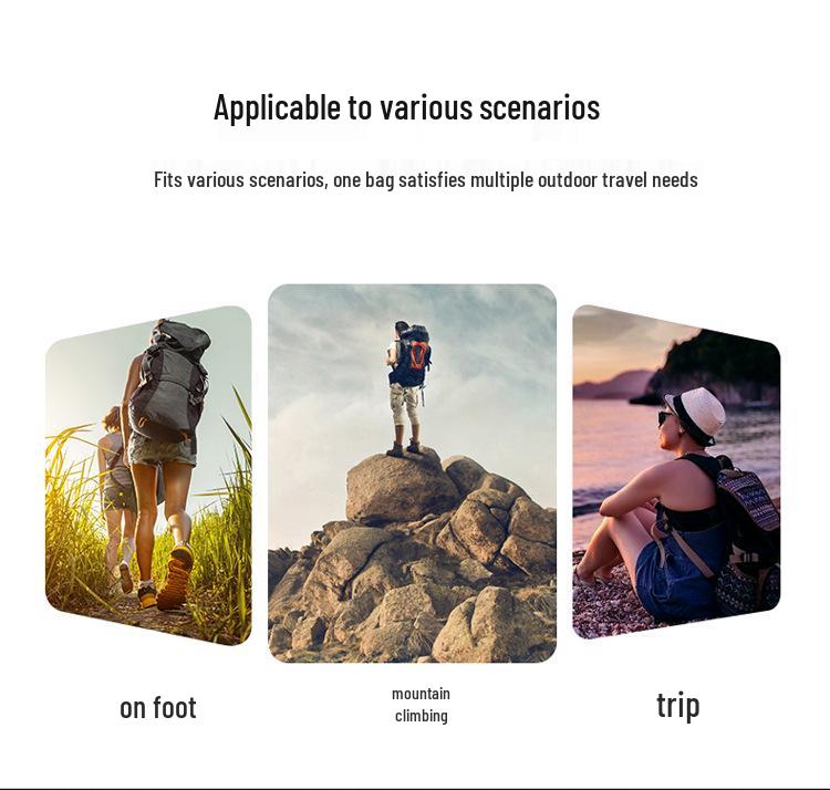 Versatile Backpack for Outdoor Travel, Cycling, Mountaineering, Students, and Everyday Fashion