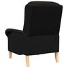 Armchair Black Soft Sherpa Fabric