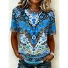 Women's T Shirt Print Vintage Stylish Casual Short Sleeve Crew Neck Round Neck Regular Tops Summer Spring