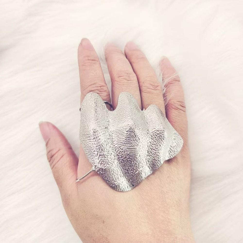 Minimalist Style Knuckle Ring Irregular Design Joint Ring Unique Pleated Ring for Unisex Wear