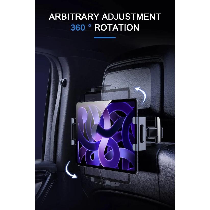 SEAMETAL Upgraded Car Headrest Phone Holder Telescopic Anti Shake Auto Table Holder Smartphone Mount for 4-12.9 Inch iPad iPhone
