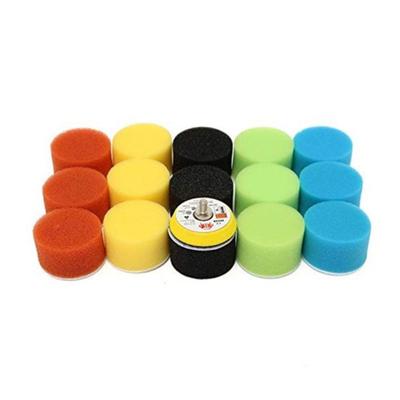 16 Pcs/set Car  Detail  Polishing  Sponge  Plate 2 Inch Flocking Flat Sponge Wheel 50m6 Pneumatic