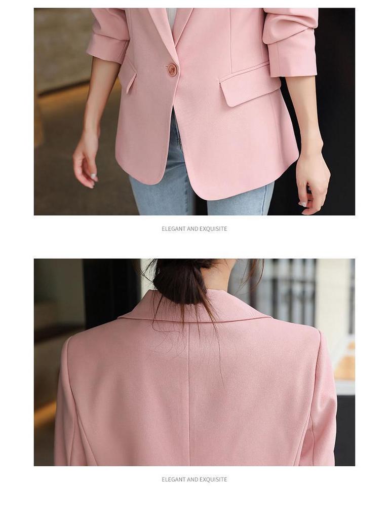 Women's Petite Spring 2024 Slimming Casual Blazer: Street Style Jacket