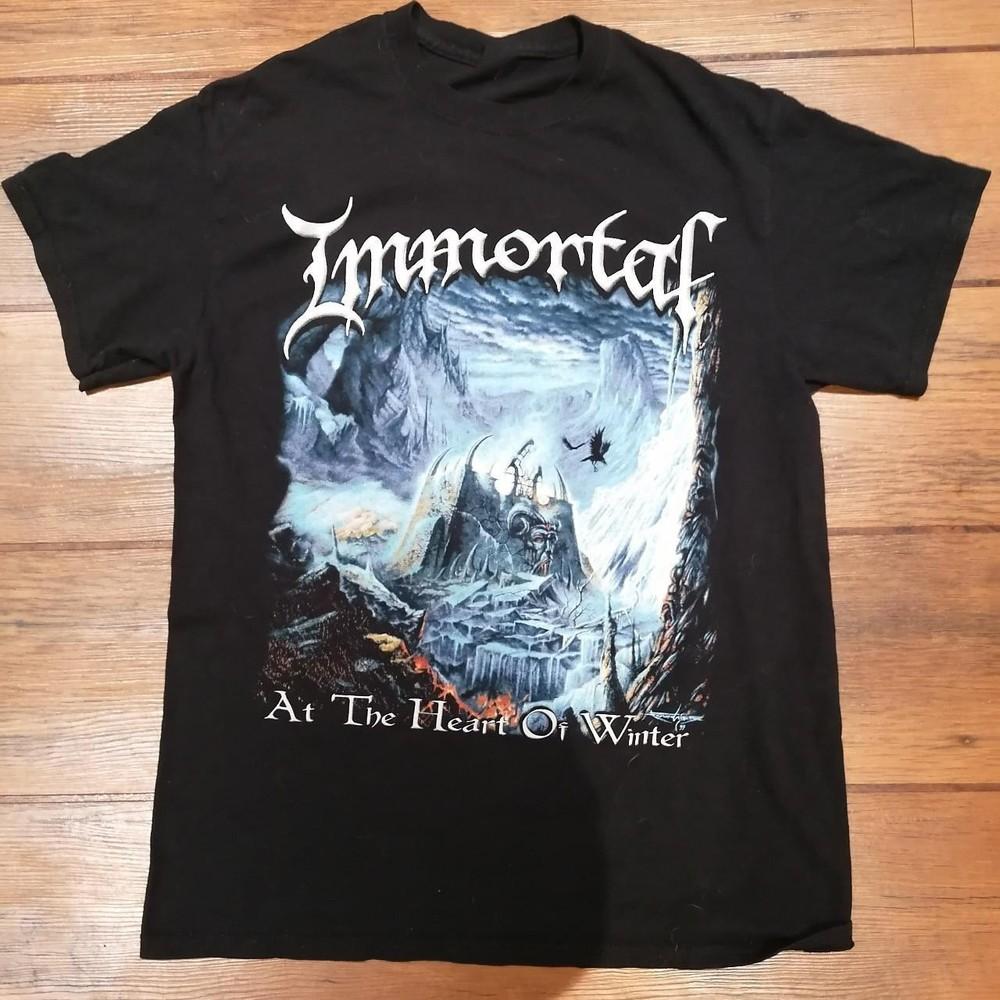 Immortal At the Heart of winter Футболка с принтом группы S-5XL SG267 Унисекс M