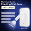 Bedside Wall Lamp with USB Switch Charging Port LED Rotation Reading Light Wall Mounted Spotlight Bedroom Bedside Corridor Decor
