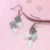 French New Style Fresh Leaf-shaped Tassel Earrings