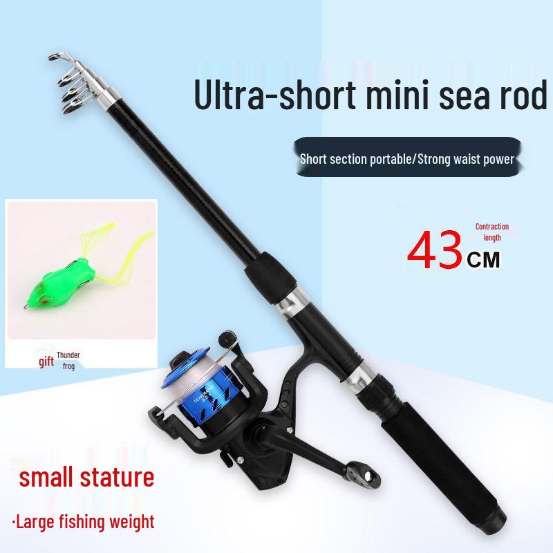 43cm Portable Mini Telescopic Lure Fishing Rod Set for Beginners