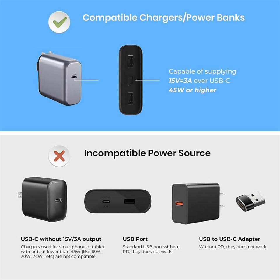 PD 65W Schnellladekabel USB Typ C Stromversorgung für Microsoft Surface Pro 7 3 4 5 6 15V 3A Tablet-Ladegerät USB C Adapterkabel