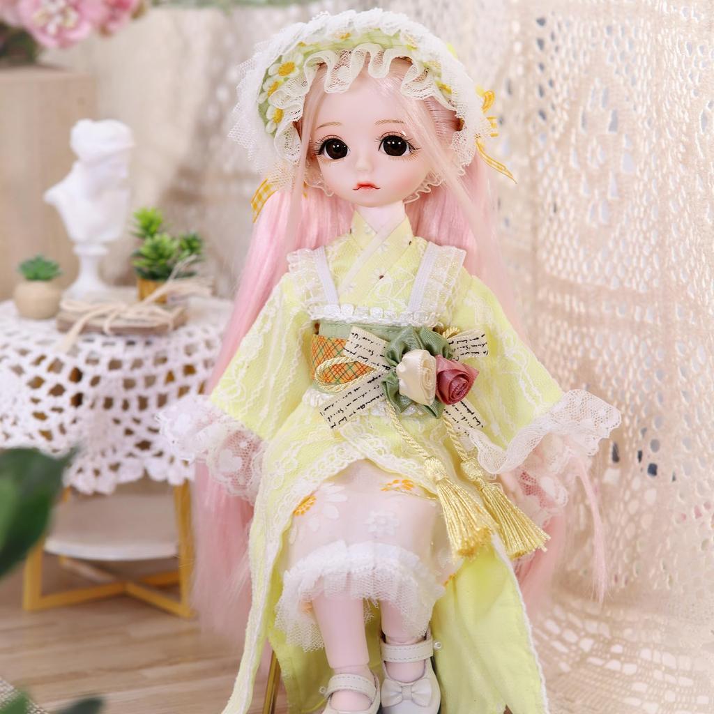 ICY Fortune Days Bjd Doll Anime Style Doll 28 Mechanical Great for DIY Girl Doll 1/6 - Set, Joints, Gifts, Decoration, Exercise, Collection, 6+(chuju)