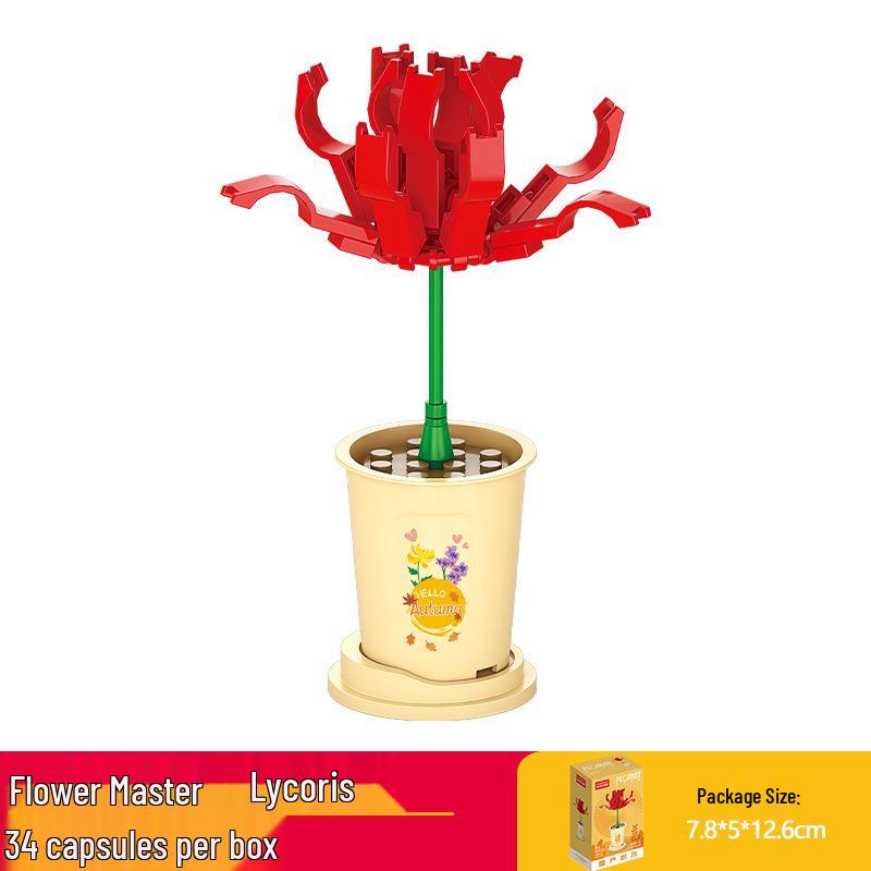 Lele Brothers Flower Building Blocks: Children's Educational Toy - Eternal Flower Jigsaw Puzzle