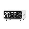 2025 Hot Selling Plastic LED Wireless Charging Desk Clock Multi-Function Night Light Simple Hotel Alarm 15W Output Power Gift