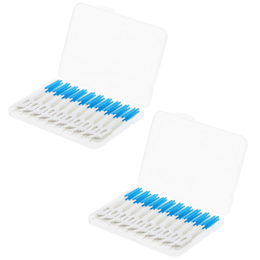 80Pcs Interdental Brushes Elastic Tooth Cleaning Toothpick Tools Portable Oral Care for Braces Gap Cleaning Interdental