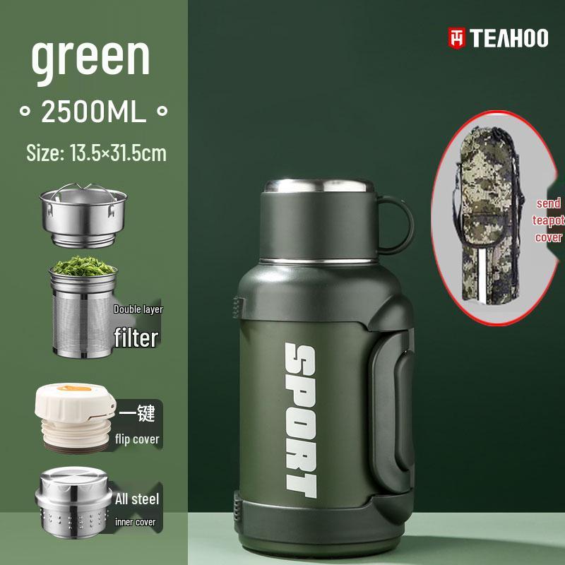 Qihu Large Capacity Stainless Steel Thermos Flask for Outdoor, Car & Home Travel