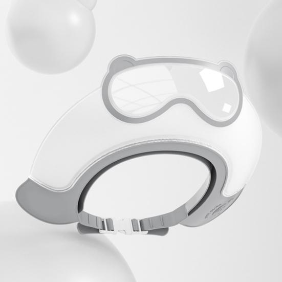 Bonnet de Lavage pour Bébé Imperméable Chapeau de Bain Bord en Silicone Sans BPA Qualité Alimentaire Bandeau Réglable Protection Douce pour Yeux Oreilles pour Bébés Jeunes Enfants Douche Douce