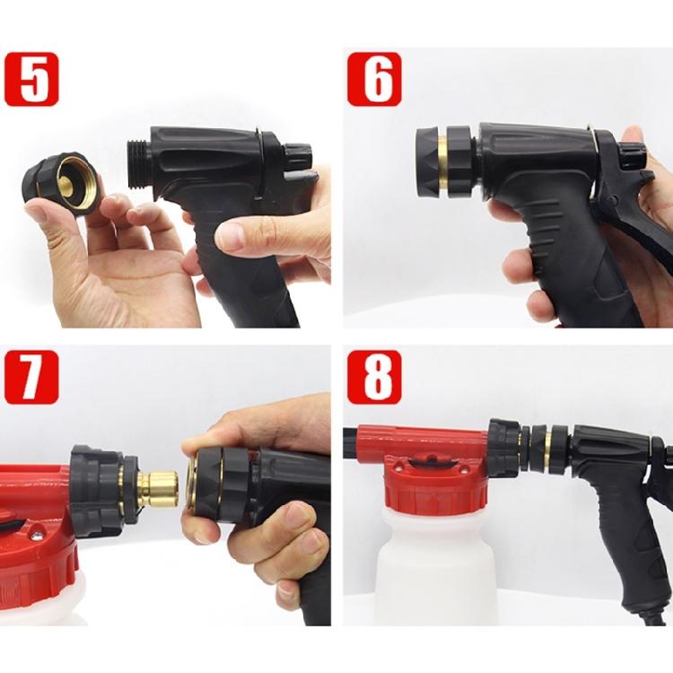 Pressure Washer Snow Foam Cannons Lances Guns Bottle Nozzles Tip Adjustable Foam