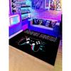 Gaming Teppich für Jungen Schlafzimmer und Wohnzimmer 3D Spielbereich Teppich mit Anti-Rutsch für Gamer Spielbereich und Spielzimmer Raumdeko