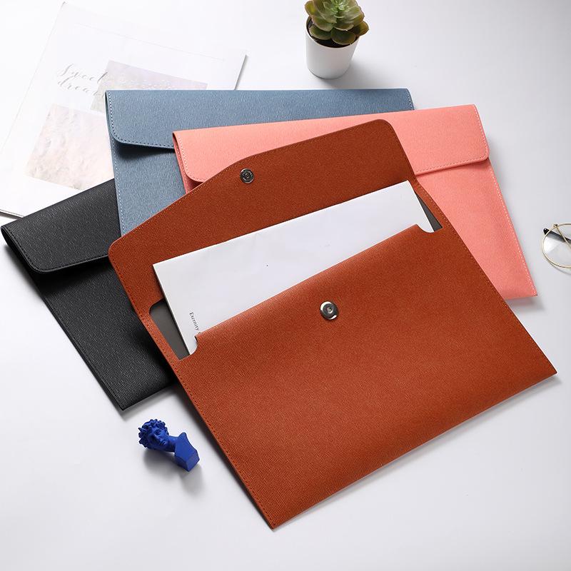 Large Capacity A4 Leather Document Bag with Customizable Logo for Business Use