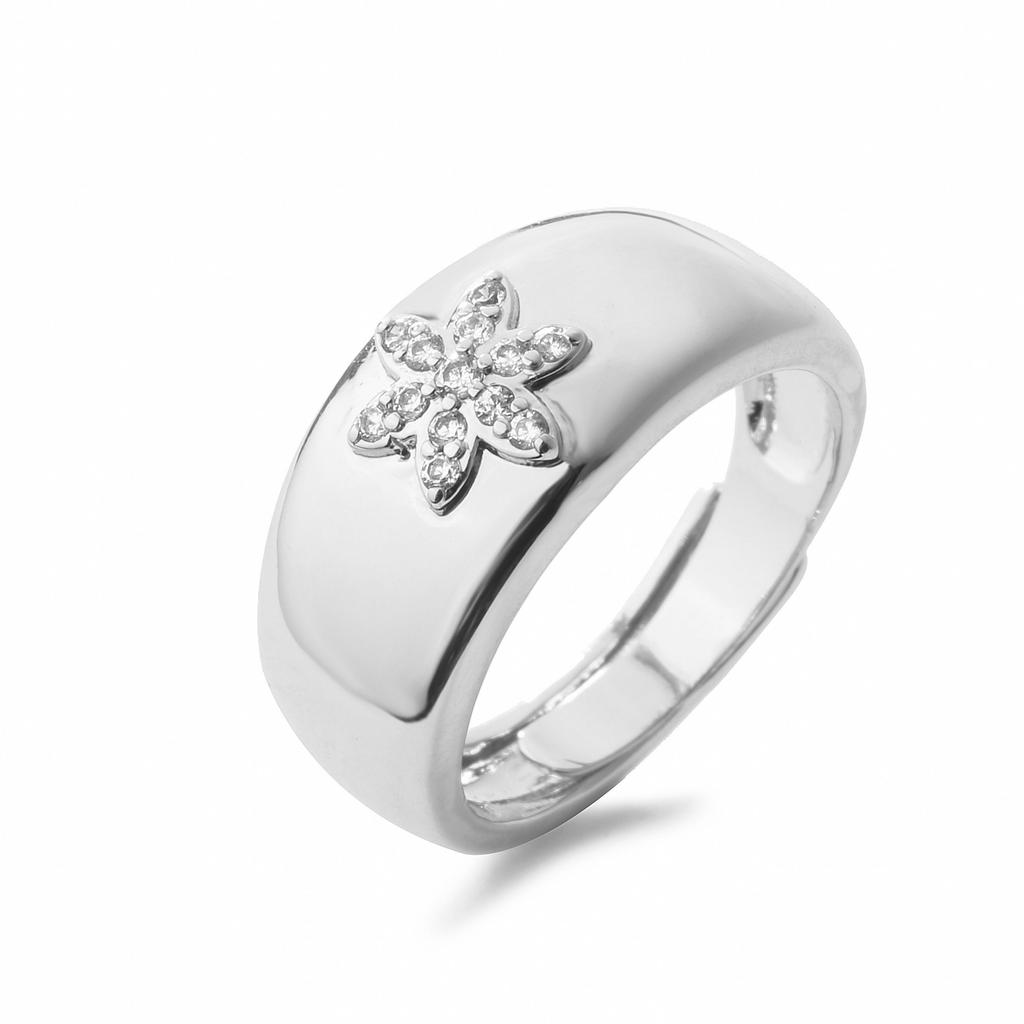 HECHENG,Ring For Women Zircon Star Love Heart Geometric Finger Fashion Zircon Gifts Charm Sweet Zircon
