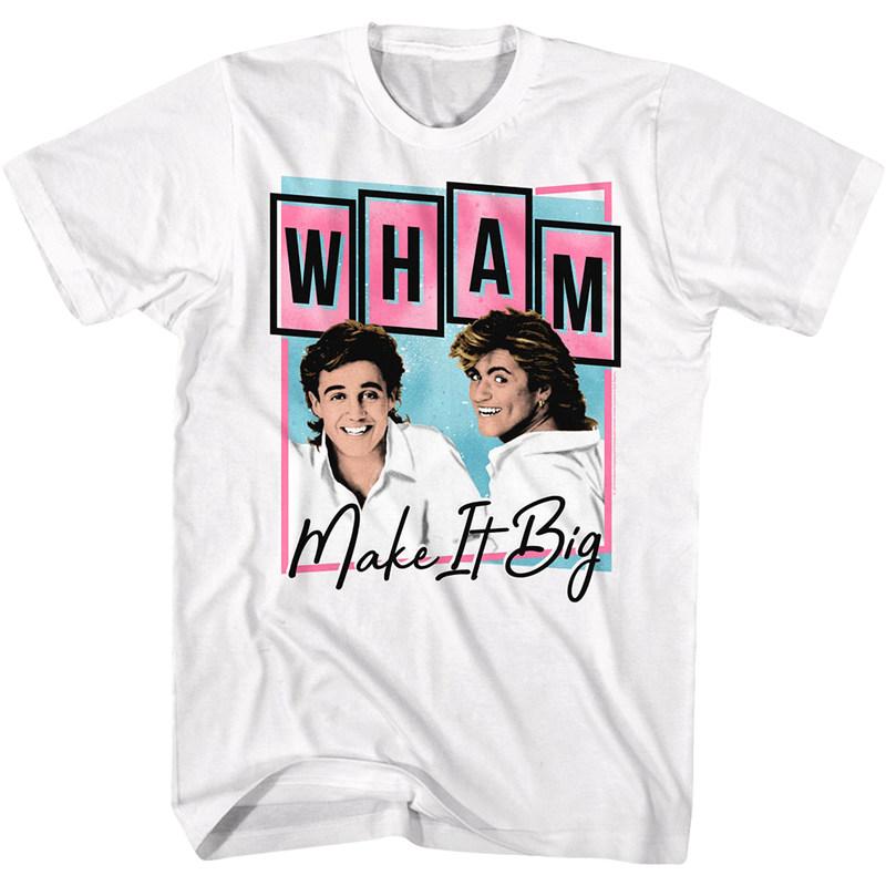 Wham Mighty Band George Michael Rock Retro Casual TShirt Mens and Womens Luxury Brand Top 2026 New Band