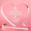 I Love You Mom' Acrylic Heart-Shaped Keepsake Box with Elegant Rose Design - Perfect Mother'S Day, Birthday, Christmas, Valentine'S Day Gift for Moms