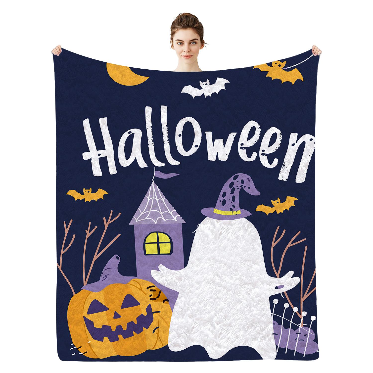 

Halloween Series Printed Blanket for Sofa Bed Travel Camping Living Room Office Conditioning Blanket for All Seasons Gifts 75x90cm