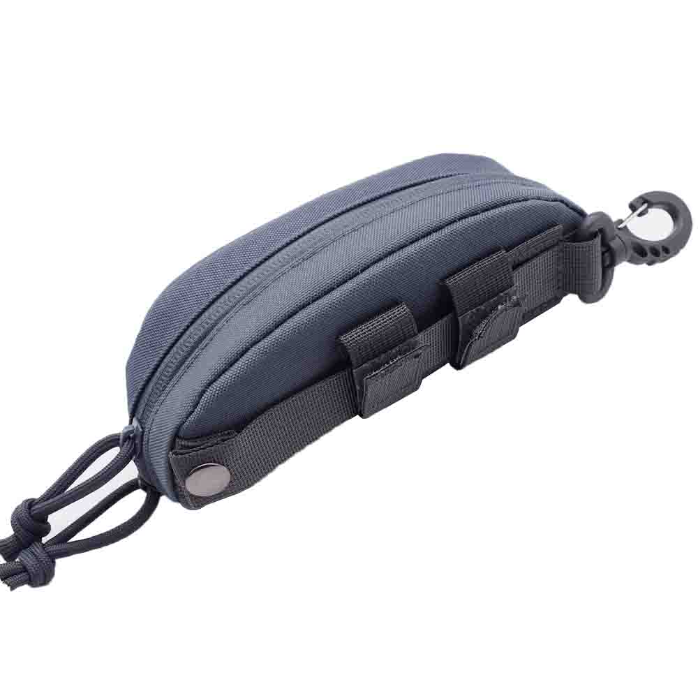 Molle Pouch Harde Koffer Mode Brillen Etui Buiten Draagbare Bril Beschermer Schokbestendig Stofdicht Brillenhoes grijs