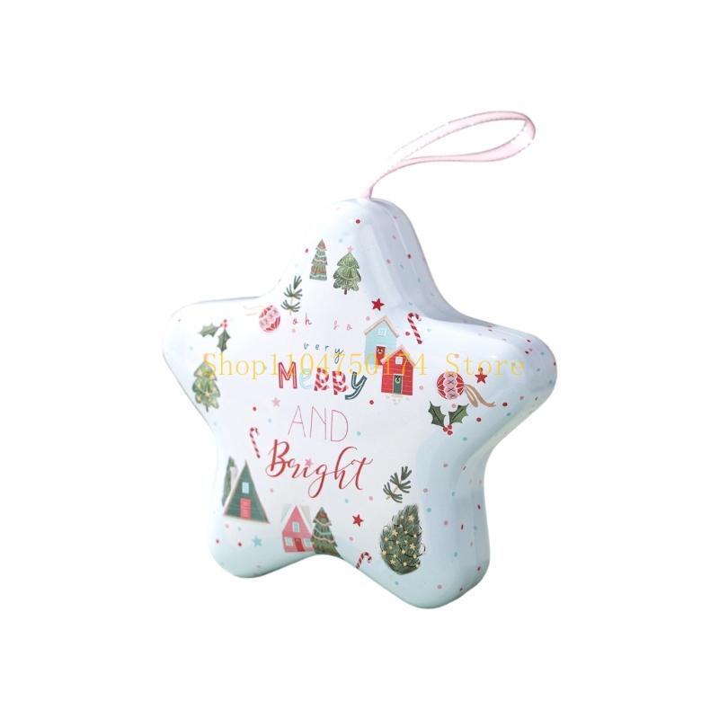 Festival Christmas Tin Storage Box With Solid Lanyard For Holiday Decorations Gift Packaging Organizing Small Items top sale