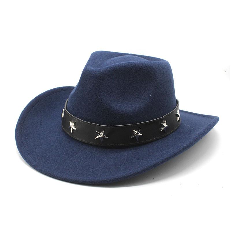 Minority Woolen Hat Men And Women Couple Hat Woolen Western Cowboy Top Hat Tide