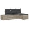 VidaXL Ensemble de 4 Canapés de Jardin avec Coussins Gris Clair Rattan 3347012