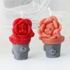 Mini Flower pot baby silicone mold-Cute baby candle Scented candle mold-diffusing stone plaster baby mold-mold for candle making
