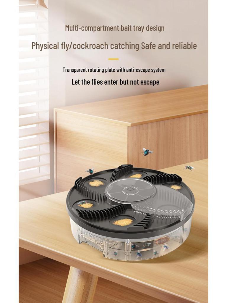 USB Rechargeable Automatic Fly & Cockroach Trap: Electric Pest Repellent & Bait Machine for Home & Commercial Use