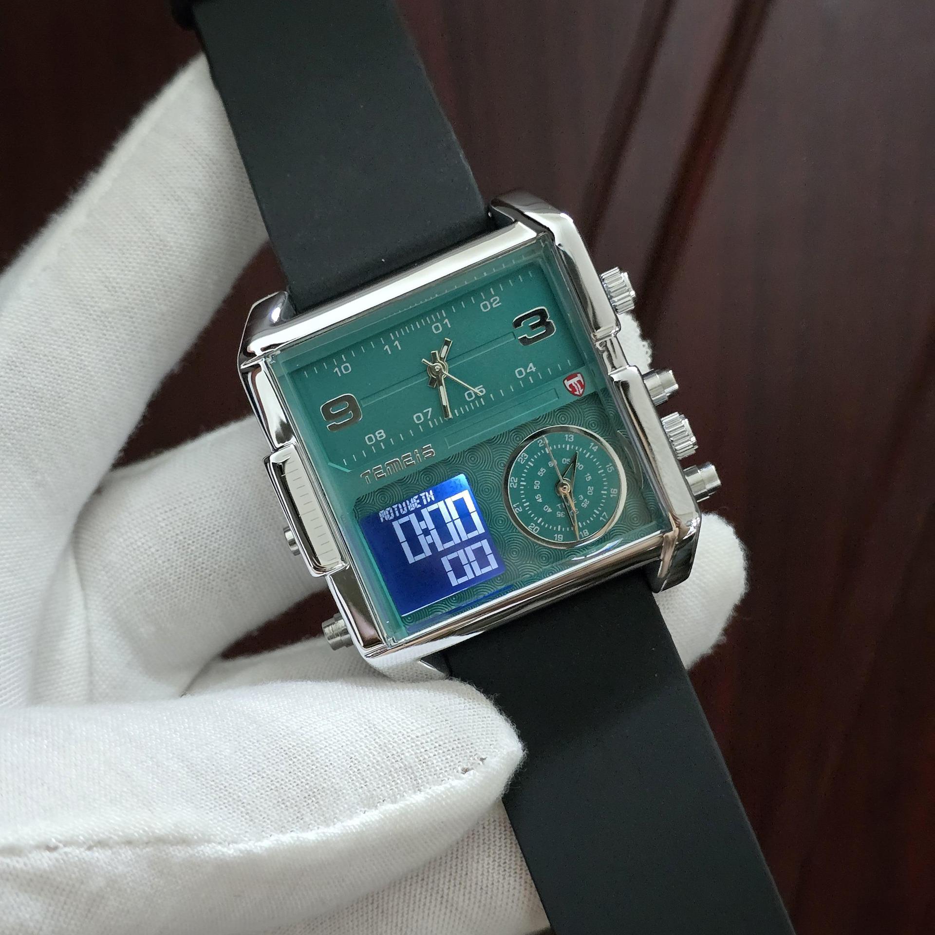 Temeis Creative Leisure Multifunctional Square Watch Supply 8160 Men S And Women S Universal Electric