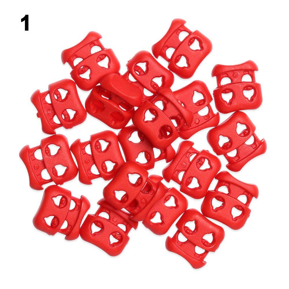 Dvojitá dírka 4mm Oblečení Přezka tkaničky Sportovní oblečení Příslušenství Bean Toggle Clip Stopper Cord Lock