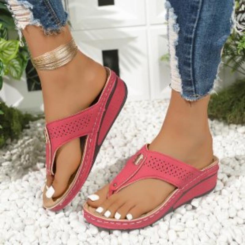 

Женские плоские сандалии-вьетнамки Удобные для ходьбы Летние повседневные шлепанцы для женщин 36