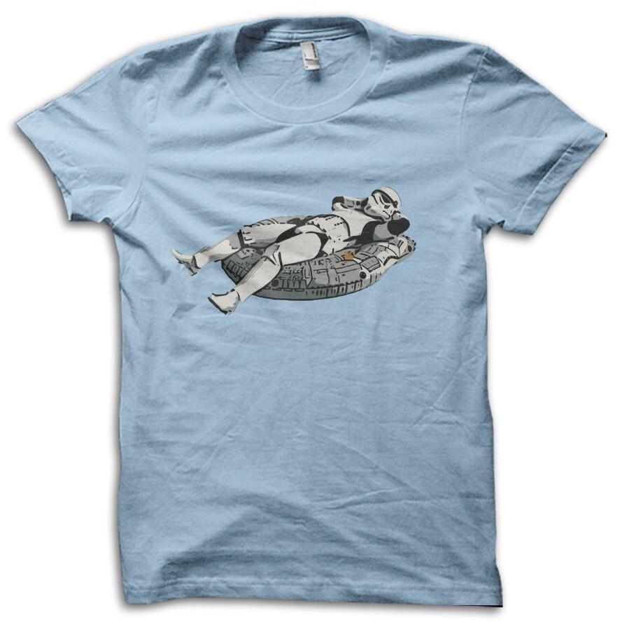 Stormtrooper Sunbathing Joke Parody Sci-Fi Inspired by Star Wars T-shirt M5590 S