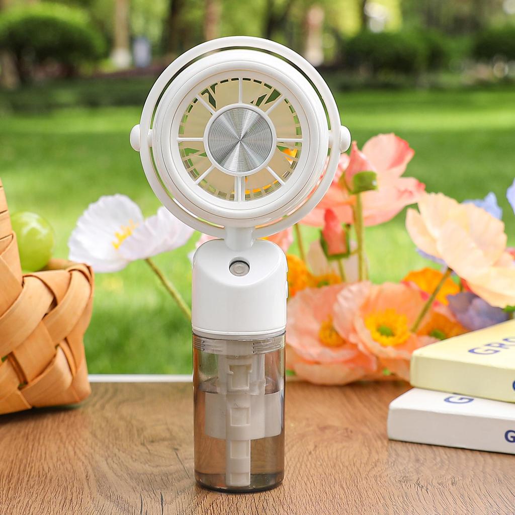 Portable Rechargeable Handheld Mini Electric Spray Fan with USB for Summer Humidifying