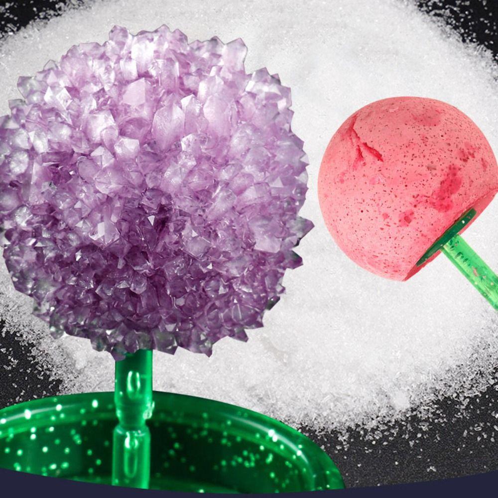 

Flower Shaped Science Experiments Toy Colored Crystals Crystal Making Kit Boys рожевий