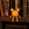 Creative Office Desk Gadgets Halloween Ghost Pumpkin Figurine, 3D Printed Statue with Unique Birthday Gifts for Friends Poseable Joint, Spooky