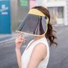 Damen Sommer Anti-UV Abnehmbare Sonnenblende Kappe Breiter Rand Outdoor Hut