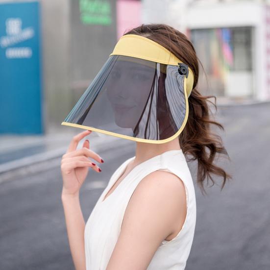 Damen Sommer Anti-UV Abnehmbare Sonnenblende Kappe Breiter Rand Outdoor Hut