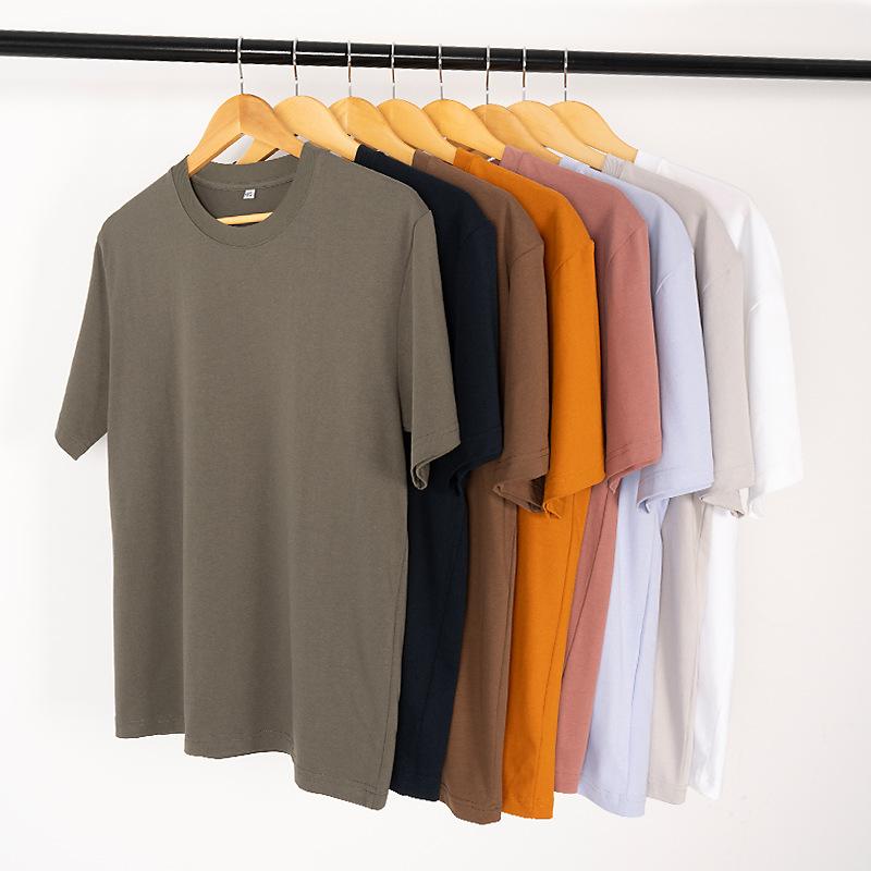 Herr | 240g Högkvalitativ Ren Bomull Casual Mångsidig T-shirt för Både Män och Kvinnor, Snabbtorkande Andningsbar Bas T-shirt