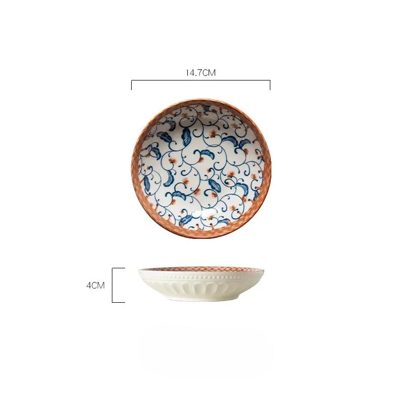 

6-дюймовая керамическая тарелка для десерта, закусок, японские блюда для суши, столовая посуда, одноразовые кухонные принадлежности, украшение стола и аксессуары