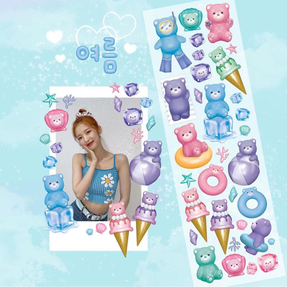Корейская популярная рождественская наклейка в виде мармеладного мишки — фото 6